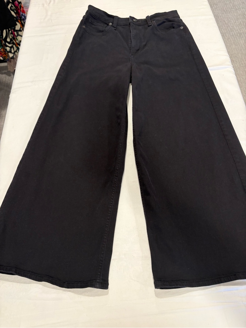 rag & bone Black Wide-Leg High-Rise Jeans